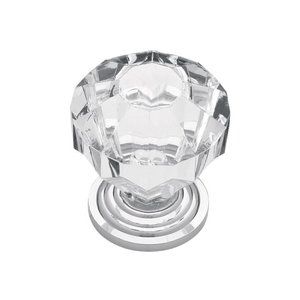 1-1/4 in. Polished Chrome Acrylic Cabinet Knob